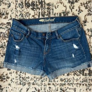 Old Navy Boyfriend Distressed Denim Shorts